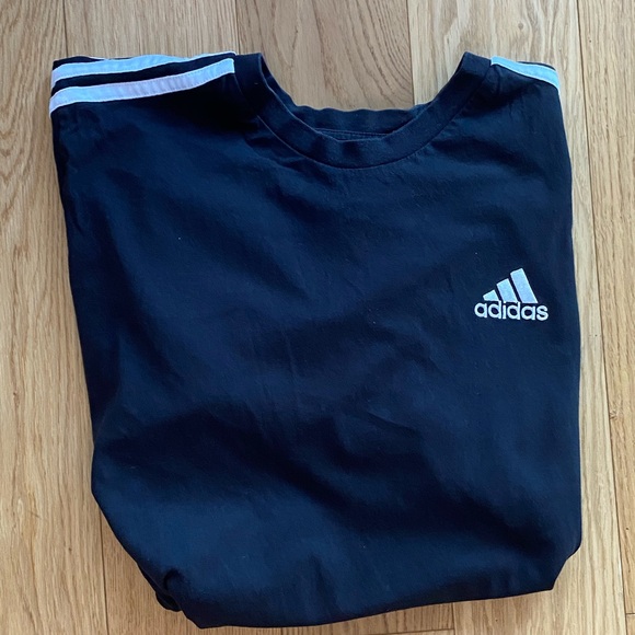 Vintage Adidas Tee Shirt Black Large Men’s - Picture 2 of 3